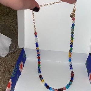 Multicolored bead necklace